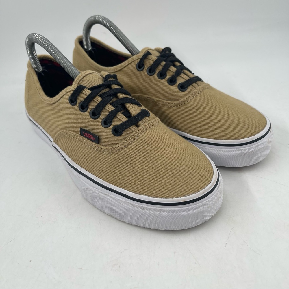 👞Vans Unisex Off the Wall Tan w/ Black Red Lumberjack Interior Shoe - W/10-M/8.5 - Picture 14 of 14